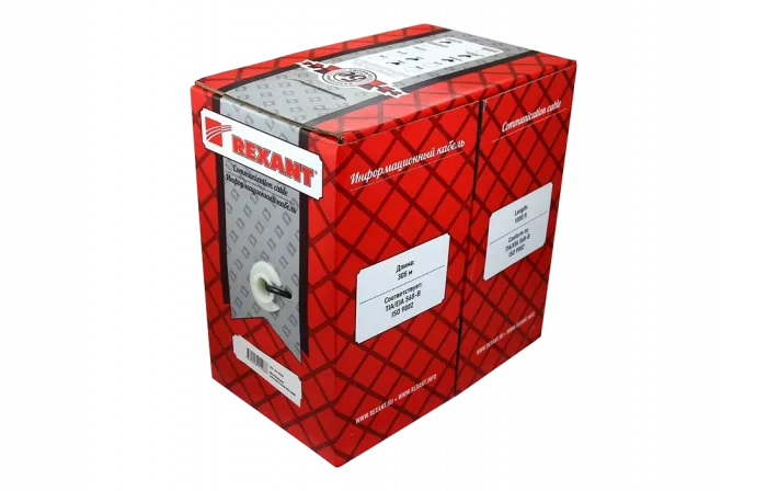 01-0120 Кабель витая пара REXANT FTP 1PR 24AWG, CAT5e (бухта 305 м)
