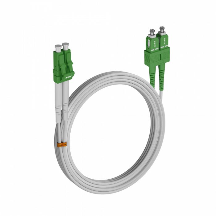 Шнур оптический NTSS dpc LC/APC-SC/APC 9/125 G.657A1 3.0мм 15м LSZH (патч-корд)
