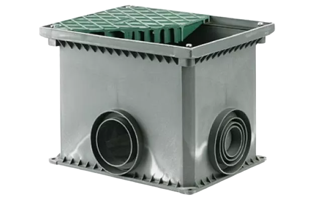 025002 Смотровое устройство 335х240х255 для двустенных труб, переходные  d=50-63-110мм