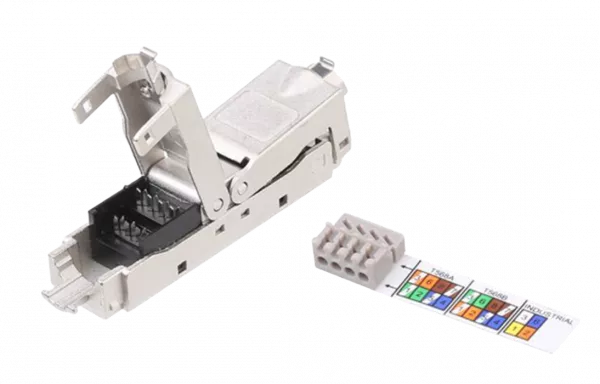 431371 Hyperline CA3-IDC-C6A-SH-F-SL Проходной адаптер (coupler), категория 6A, полный экран, IDC