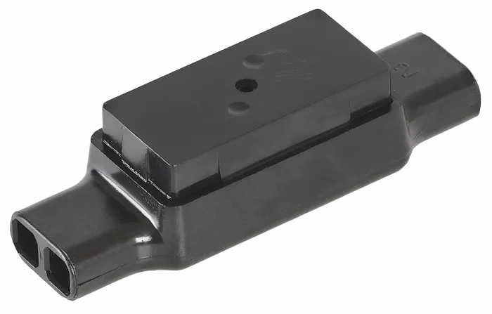 Соединитель однопарный, черный,  0,9-1,3мм (диаметр изоляции до 4,4мм)