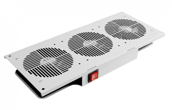 Вентиляторный модуль потолочный, 3 вентилятора с термодатчиком без шнура питания 35С ВМ-3П 48В ССД