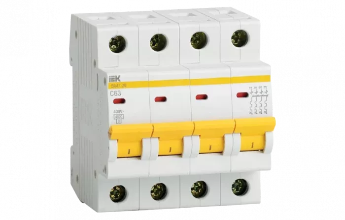 MVA20-4-063-C Авт. выкл.ВА47-29 4Р 63А 4,5кА х-ка С ИЭК