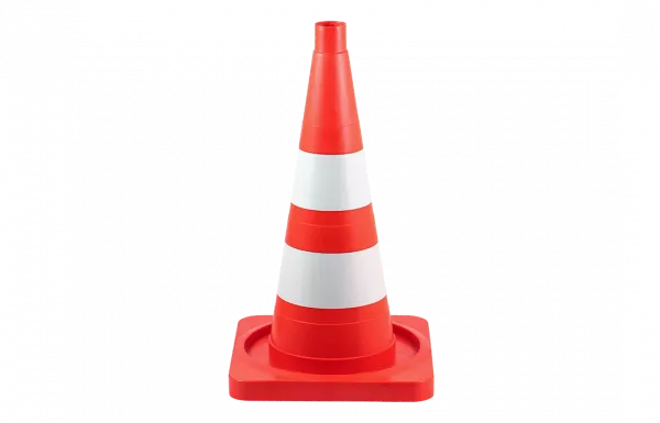 Конус сигнальный КС 2.8 с 2 светоотражающими полосами