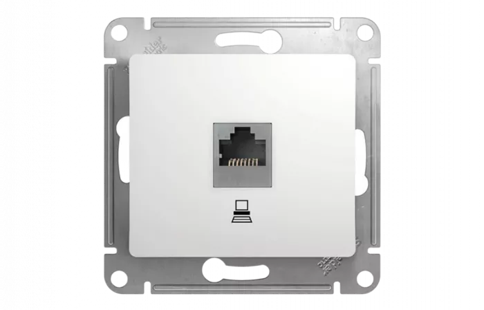 Розетка 1xRJ45 Cat.5 Schneider Electric GLOSSA, белый