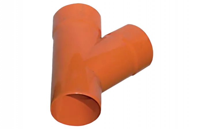 019125 Тройник для двустенных труб 45°, полипропилен, d=125мм