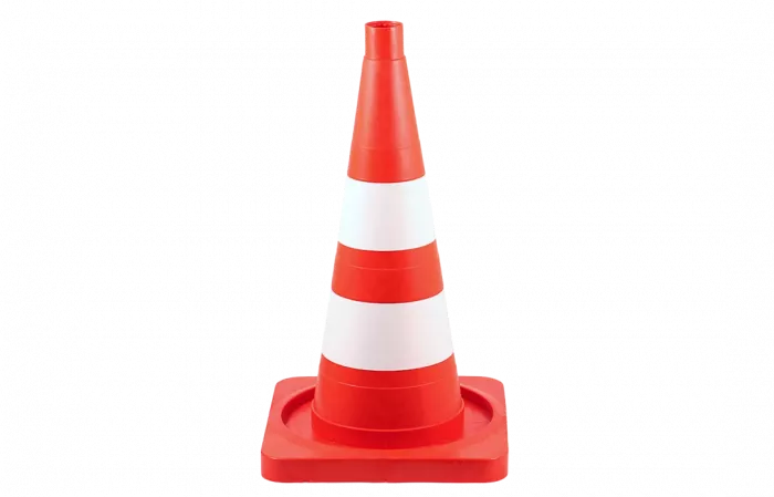 Конус сигнальный КС 2.4 с 2 белыми полосами