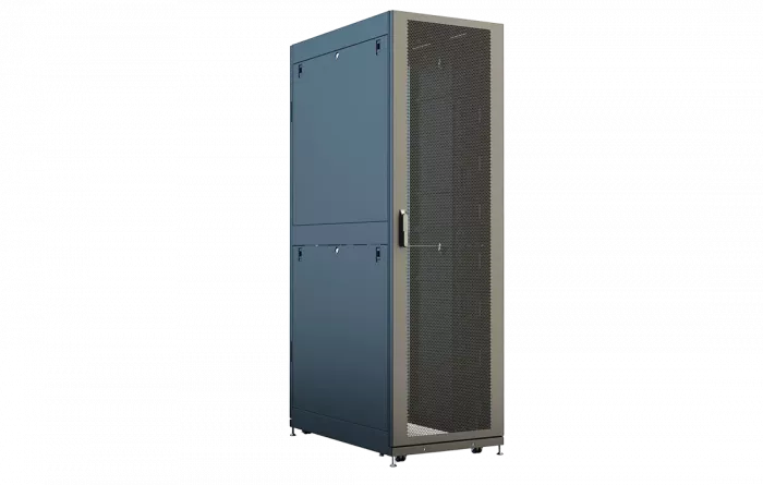 Шкаф телеком. напольный серверный ЦОД 19",47U(600x1000) , ШТ-НП-СЦД-47U-600-1000-П2П передняя дверь перфорированная,задняя перф.двойная. RAL9005