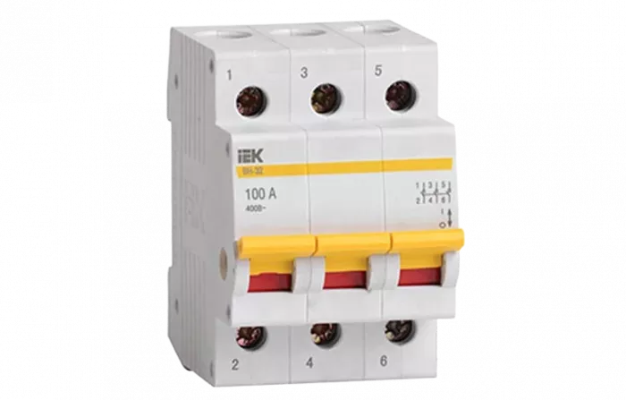 MNV10-3-100 Выключатель нагрузки (мини-рубильник) ВН-32 3Р 100А ИЭК