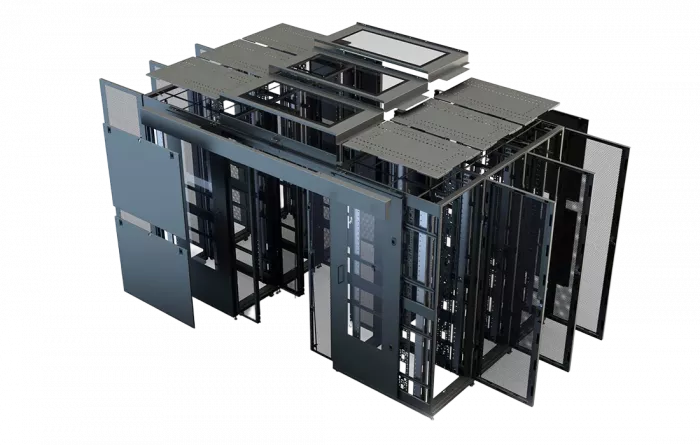 Двери для систем коридора раздвижные 48U (900x1200), для шкафов серверных ЦОД, ШТ-НП-СЦД-48U, СЦД-Д-48U-900-1200 комплект, RAL9005