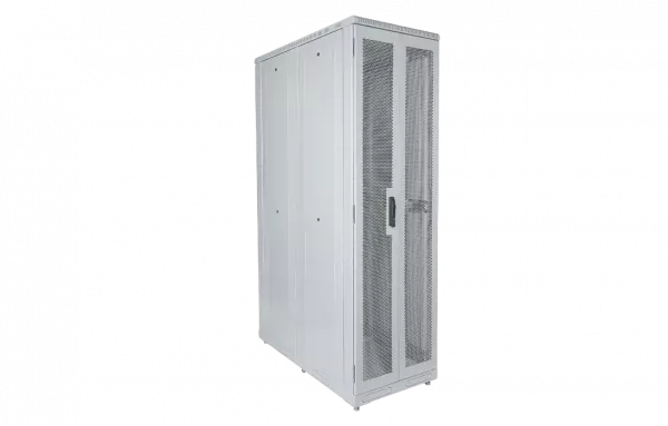 Шкаф телекоммуникационный напольный серверный 19",42U(600x1000) , ШТ-НП-С-42U-600-1000-ПП передняя,задняя двери перфорированные ССД