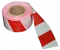 ЛО Лента оградительная штриховая 75мм 100м "Зебра", красно-белая