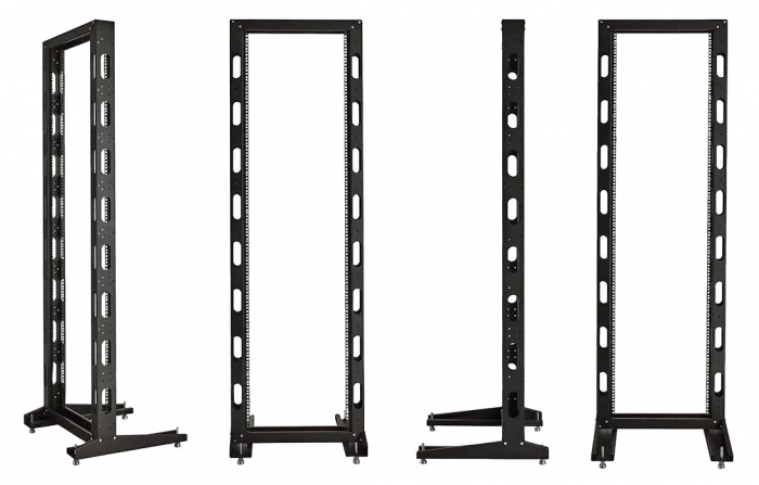 Стойка однорамная телекоммуникационная СТ-38U-1М-К-Ч черная (комплектная) ССД