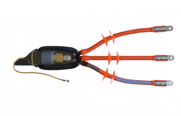 Муфта концевая 3 ПКНТпб-10  (35-50) ССД с наконечниками