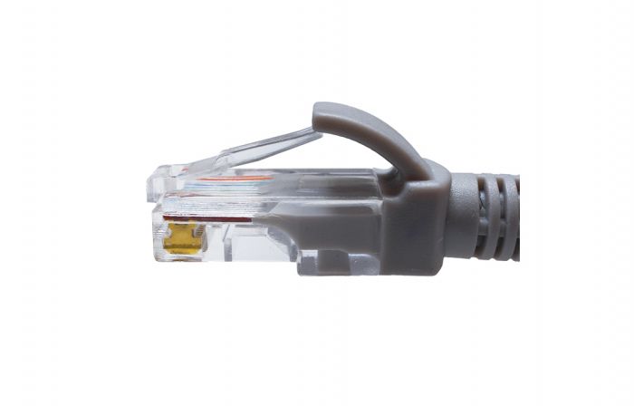 10-0142 SUPRLAN Патч-корд UTP 5e 4x2 26AWG (7x0.16mm) Cu LSZH серый 1м