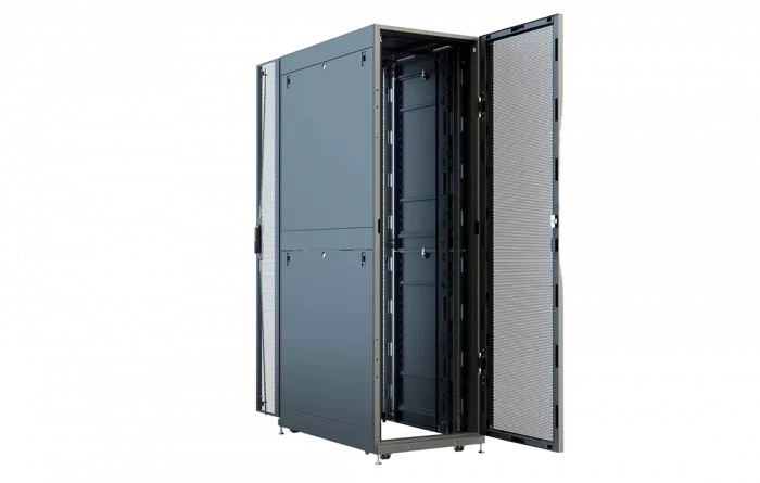 Шкаф телеком. напольный серверный ЦОД 19",47U(600x1000) , ШТ-НП-СЦД-47U-600-1000-П2П передняя дверь перфорированная,задняя перф.двойная. RAL9005