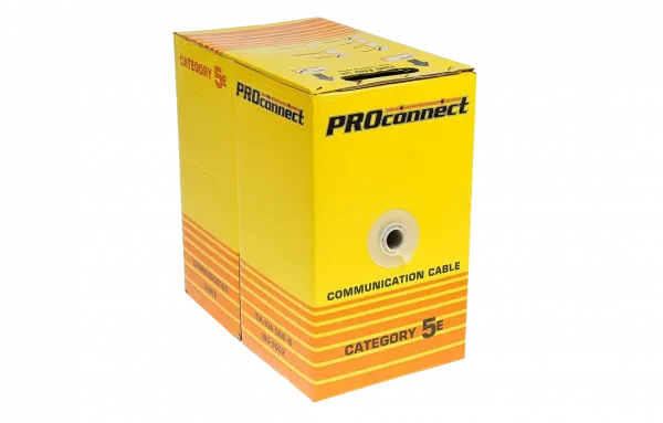 01-0048-3 Кабель витая пара PROconnect LIGHT UTP 4PR 26AWG, CCA, CAT5, PVC серый, бухта 305 м
