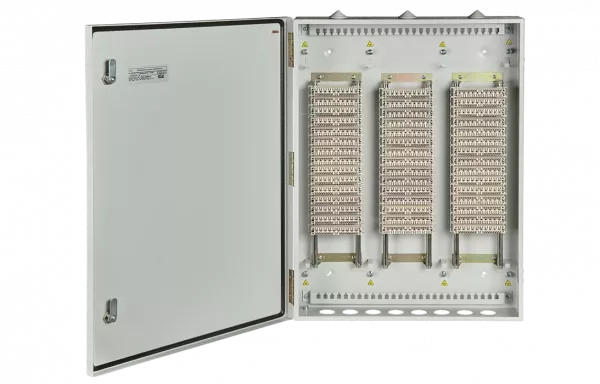 Шкаф распределительный телефонный настенный ШРН-В/450-Р-ПВТ-10(с плинтами) ССД
