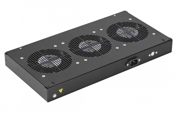 Вентиляторный модуль , 3 вентилятора с термодатчиком 35С ВМ-3-19"-Ч черный ССД