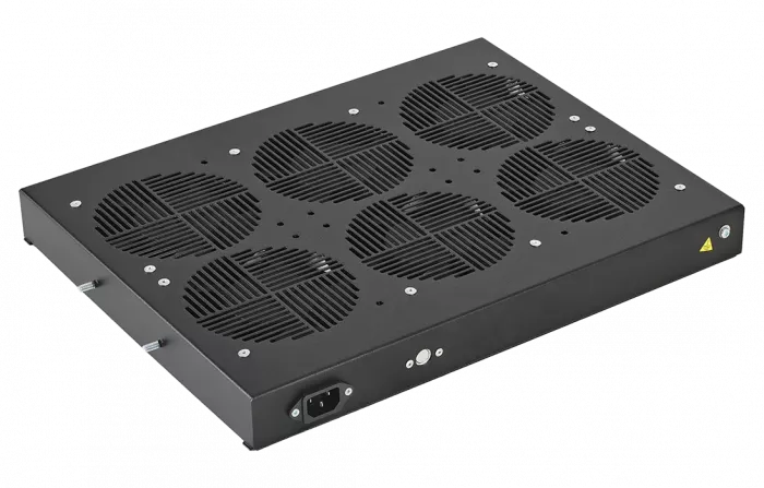 Вентиляторный модуль , 6 вентилятора с термодатчиком 35С ВМ-6-19"-Ч черный ССД