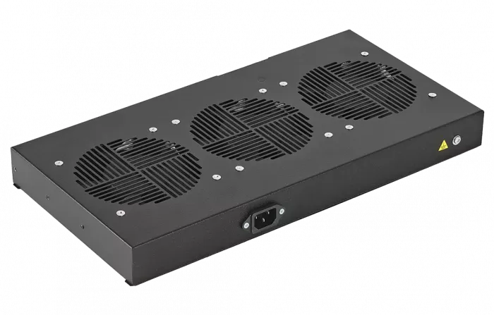 Вентиляторный модуль , 3 вентилятора с термореле  ВМ-3-19"-Т-Ч черный ССД