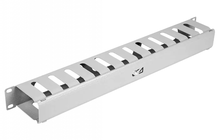 Органайзер кабельный горизонтальный с крышкой ОКГК-19"-1U ССД