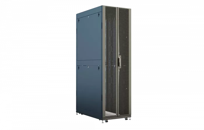 Шкаф телеком. напольный серверный ЦОД 19",47U(600x1000) , ШТ-НП-СЦД-47U-600-1000-П2П передняя дверь перфорированная,задняя перф.двойная. RAL9005