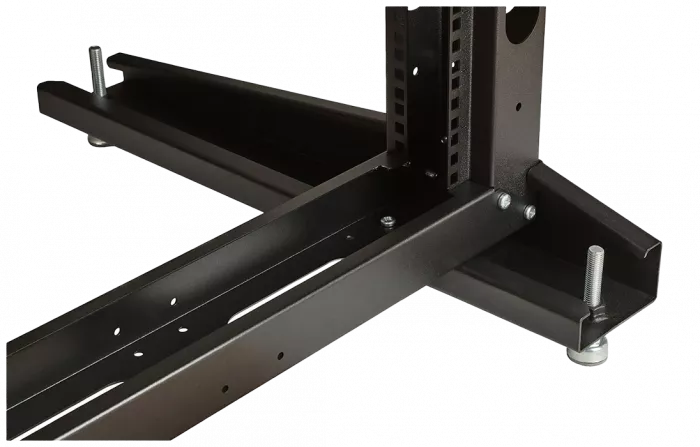 Стойка однорамная телекоммуникационная СТ-38U-1М-К-Ч черная (комплектная) ССД