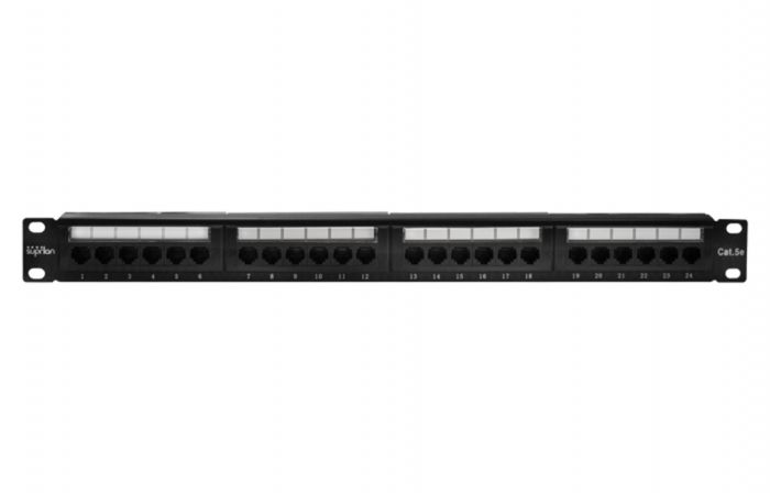 10-0403 SUPRLAN Патч-панель 19", 24хRJ-45, UTP, 5e, 1U