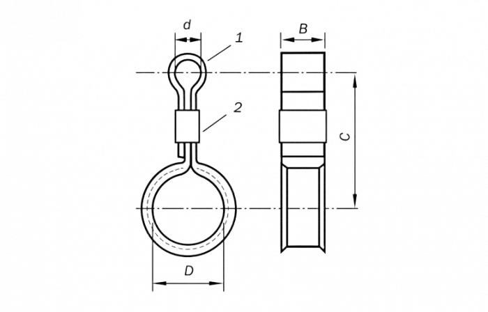 Подвес кабелей связи П-40, упаковка 40шт ССД