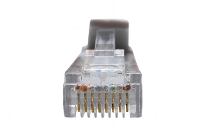 10-0142 SUPRLAN Патч-корд UTP 5e 4x2 26AWG (7x0.16mm) Cu LSZH серый 1м