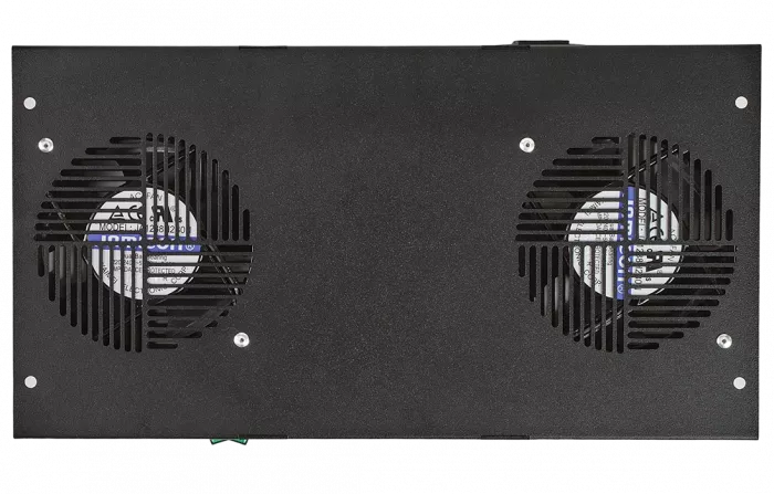 Вентиляторный модуль потолочный , 2 вентилятора с термореле ВМ-2-Т-Ч черный ССД