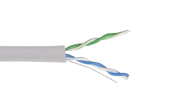 LC1-C5E02-111 ITK Кабель связи витая пара U/UTP, кат.5E 2х2х24AWG solid, PVC, 500м, серый