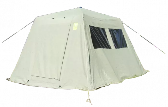 Палатка "КАБЕЛЬЩИК" (глубина 2,88м/ширина 2,31м/высота 1,63м), зеленый брезент