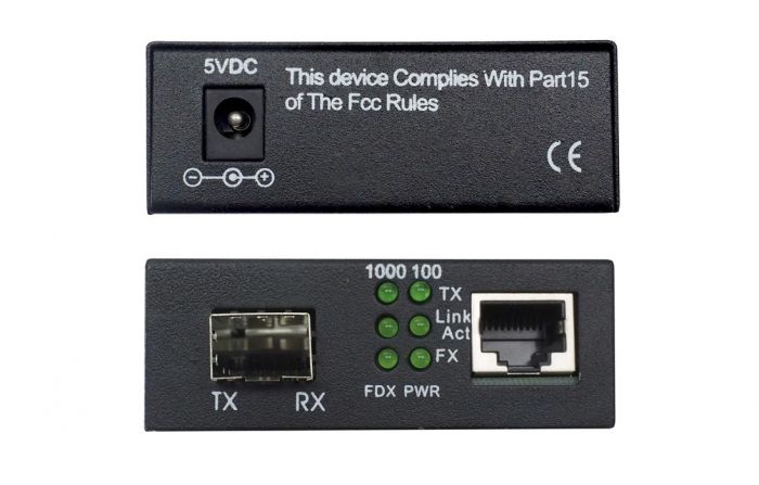 Медиаконвертер 10/100/1000-Base-T / 1000Base-X с SFP-портом