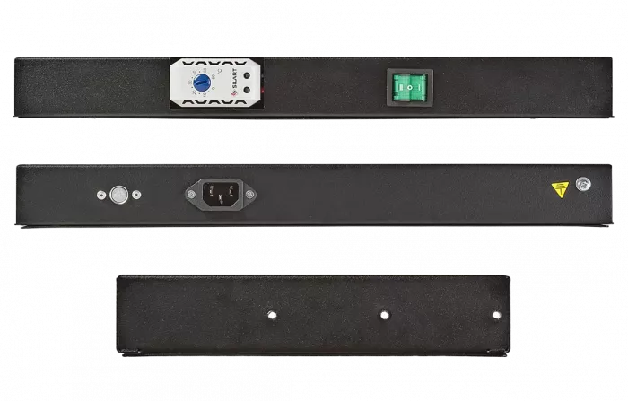 Вентиляторный модуль , 2 вентилятора с термореле  ВМ-2-19"-Т-Ч черный ССД