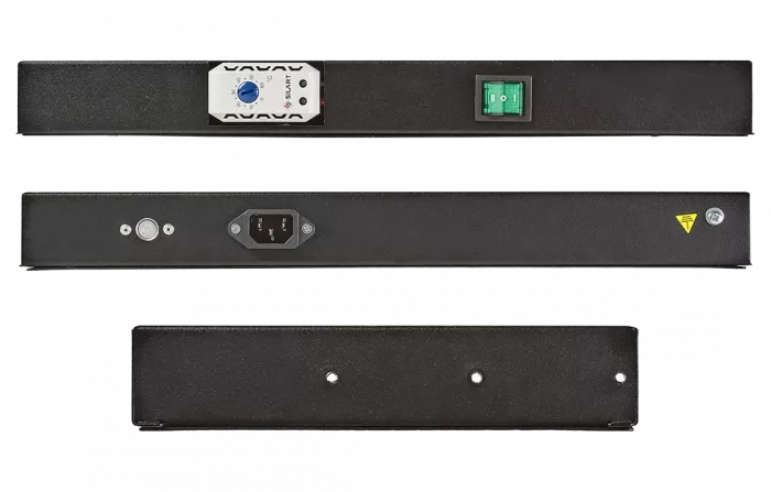 Вентиляторный модуль , 3 вентилятора с термореле  ВМ-3-19"-Т-Ч черный ССД