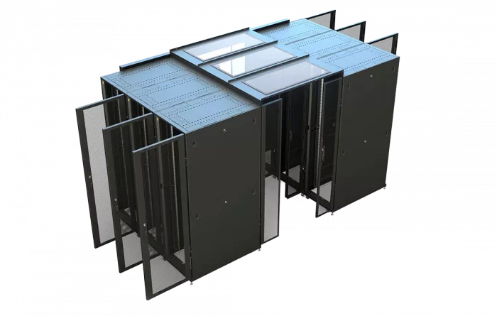 Двери для систем коридора раздвижные 48U (900x1200), для шкафов серверных ЦОД, ШТ-НП-СЦД-48U, СЦД-Д-48U-900-1200 комплект, RAL9005