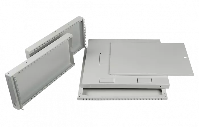 Шкаф телекоммуникационный настенный разборный 19”,12U(600x550), ШТ-НСр-12U-600-550-М дверь металл ССД