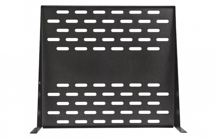 Полка перфорированная консольная  ПК-40-19"-2U-Ч чёрная ССД