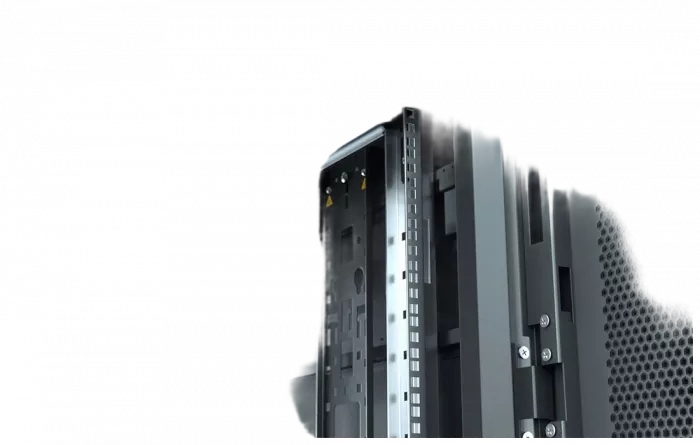 Шкаф телеком. напольный серверный ЦОД 19",47U(600x1000) , ШТ-НП-СЦД-47U-600-1000-П2П передняя дверь перфорированная,задняя перф.двойная. RAL9005