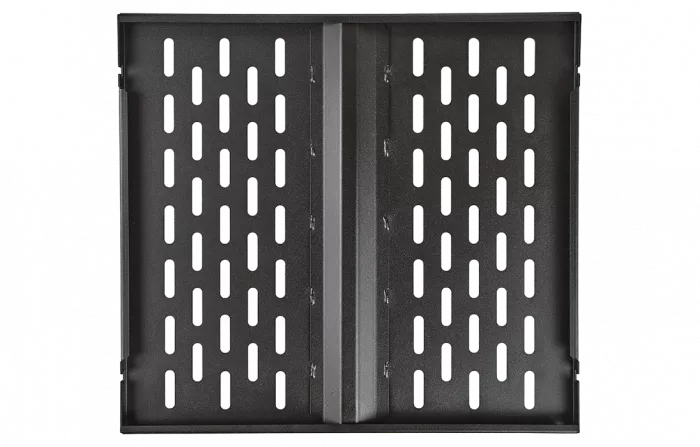 Полка стационарная перфорированная усиленная ПС-55У (550мм*490мм) черная ССД
