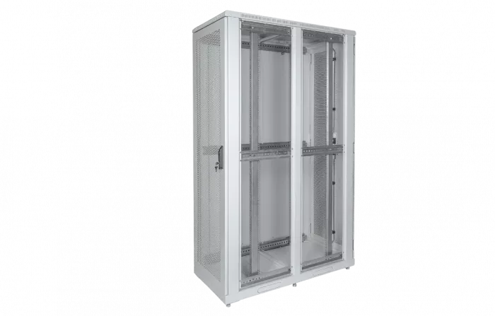 Шкаф телекоммуникационный напольный серверный 19",33U(600x1200) , ШТ-НП-С-33U-600-1200-П2П передняя дверь перфорипрованная,задняя перф.двойная. ССД