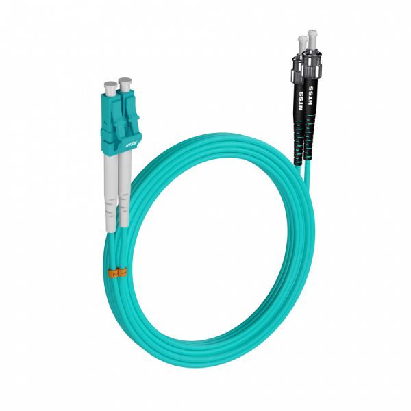 Шнур оптический NTSS PREMIUM dpc LC/UPC-ST/UPC 50/125 OM3 3.0мм 3м LSZH (патч-корд)
