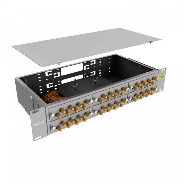 Кросс 19" NTSS PREMIUM, предсобранный 2U, 32 порта ST/UPC, 50/125 мкм