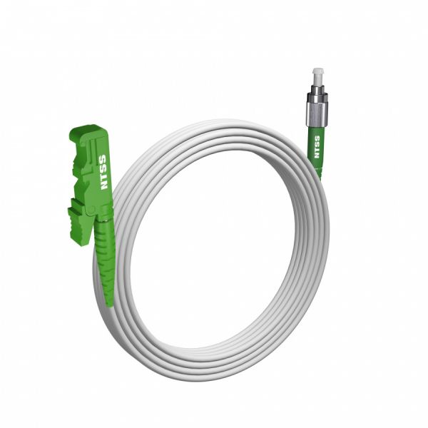 Шнур оптический NTSS spc E2000/APC-FC/APC 9/125 G.657A1 3.0мм 15м LSZH (патч-корд)