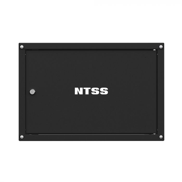 Шкаф настенный телекоммуникационный NTSS LIME 6U 550х350х370мм, 2 профиля 19, дверь сплошная металл, боковые стенки несъемные, разобранный, черный RAL 9005