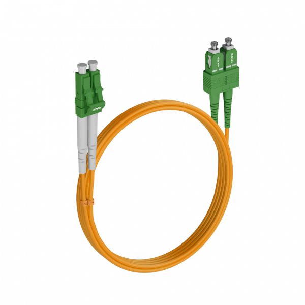 Шнур оптический NTSS dpc LC/APC-SC/APC 9/125 3.0мм 9м LSZH (патч-корд)
