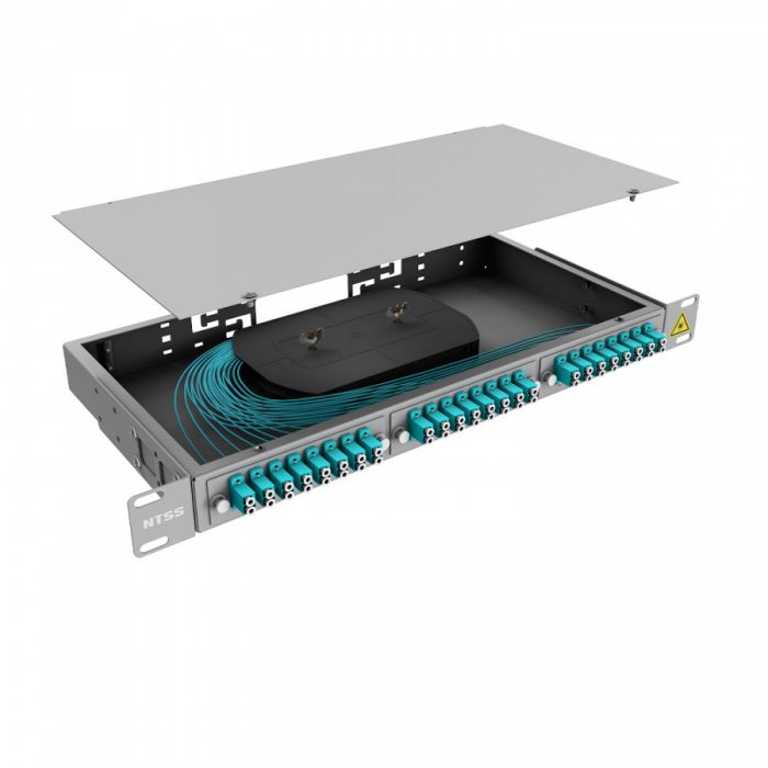 Кросс 19" NTSS PREMIUM, предсобранный 1U, 6 портов LC/UPC duplex, 50/125 мкм OM3