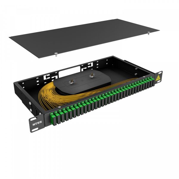 Кросс 19" NTSS PREMIUM, предсобранный 1U, 32 порта SC/APC duplex, 9/125 мкм, черный